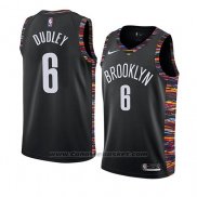 Maglia Brooklyn Nets Jarosso Dudley #6 Citta 2018-19 Nero