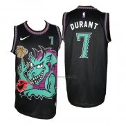 Maglia Brooklyn Nets Kevin Durant NO 7 Swamp Dragon Nero