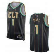 Maglia Charlotte Hornets LaMelo Ball #1 Citta 2022-23 Nero