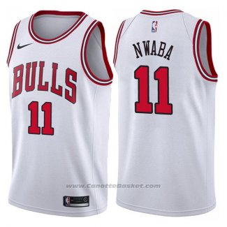 Maglia Chicago Bulls David Nwaba #11 Association 2017-18 Bianco