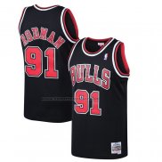 Maglia Chicago Bulls Dennis Rodman NO 91 Mitchell & Ness 1997-98 Nero