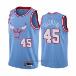 Maglia Chicago Bulls Denzel Valentine #45 Citta Blu