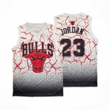 Maglia Chicago Bulls Michael Jordan #23 Mitchell & Ness Bianco Rosso