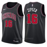 Maglia Chicago Bulls Paul Zipser #16 Statement 2017-18 Nero