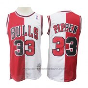 Maglia Chicago Bulls Scottie Pippen #33 Retro Rosso Bianco