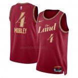 Maglia Cleveland Cavaliers Evan Mobley #4 Citta 2023-24 Rosso