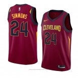 Maglia Cleveland Cavaliers Kobi Simmons #24 Icon 2018 Rosso
