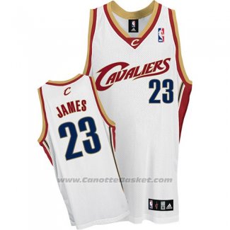 Maglia Cleveland Cavaliers LeBron James #23 Retro Bianco