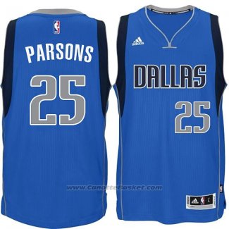 Maglia Dallas Mavericks Chandler Parsons #25 Blu