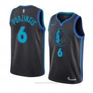 Maglia Dallas Mavericks Kristaps Porzingis #6 Citta 2018-19 Blu