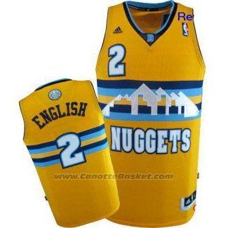 Maglia Denver Nuggets Alex English #2 Giallo