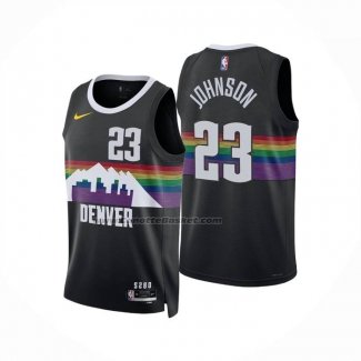 Maglia Denver Nuggets Cameron Johnson No 23 Citta 2025-26 Nero