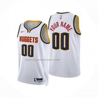 Maglia Denver Nuggets Personalizzate Association 2024-25 Bianco