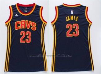 Maglia Donna Cleveland Cavaliers LeBron James #23 Blu