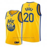 Maglia Golden State Warriors Alec Burks #20 Statement 2019-20 Giallo