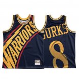 Maglia Golden State Warriors Alec Burks #8 Mitchell & Ness Big Face Blu