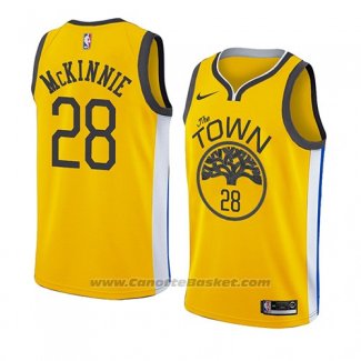 Maglia Golden State Warriors Alfonzo Mckinnie #28 Earned 2018-19 Giallo