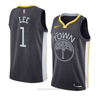 Maglia Golden State Warriors Damion Lee #1 Statement 2018 Nero