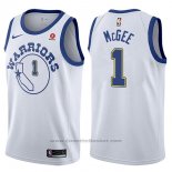 Maglia Golden State Warriors Javale Mcgee #1 Hardwood Classic 2017-18 Bianco