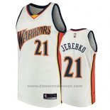 Maglia Golden State Warriors Jonas Jerebko 2009-10 Hardwood Classics Bianco