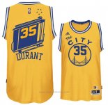 Maglia Golden State Warriors Kevin Durant #35 Retro City Bus Giallo