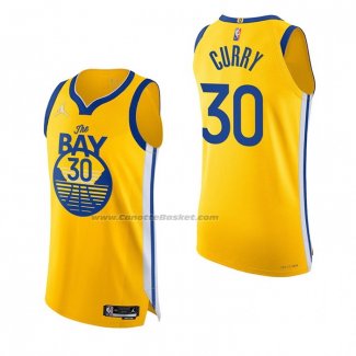 Maglia Golden State Warriors Stephen Curry NO 30 Statement Autentico 2022 Or