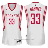 Maglia Houston Rockets Corey Brewer #33 Bianco