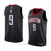 Maglia Houston Rockets Zhou Qi #9 Statement 2018 Nero