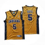 Maglia Indiana Pacers Jalen Rose No 5 Giallo