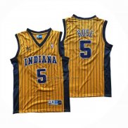Maglia Indiana Pacers Jalen Rose No 5 Giallo