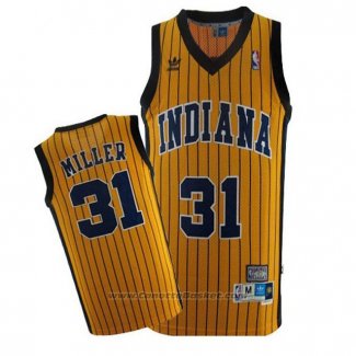 Maglia Indiana Pacers Reggie Miller #31 Retro Giallo