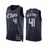 Maglia Los Angeles Clippers Bryson Williams #41 Citta 2023-24 Blu