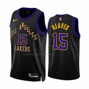 Maglia Los Angeles Lakers Austin Reaves #15 Citta 2023-24 Nero