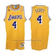 Maglia Los Angeles Lakers Byron Scott #4 Retro Giallo