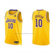 Maglia Los Angeles Lakers DeAndre Jordan NO 10 75th Anniversary 2021-22 Giallo