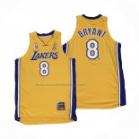 Maglia Los Angeles Lakers Kobe Bryant NO 8 Mitchell & Ness 2001-02 Giallo