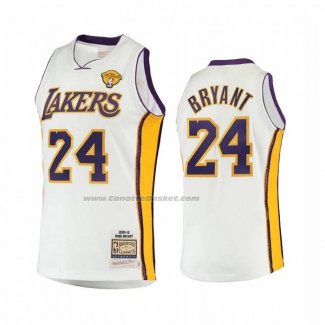 Maglia Los Angeles Lakers Kobe Bryant No 24 Mitchell & Ness 2009-10 Bianco