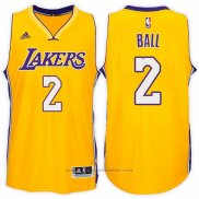 Maglia Los Angeles Lakers Lonzo Ball #2 Giallo