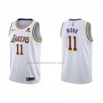 Maglia Los Angeles Lakers Malik Monk NO 11 Association 2021-22 Bianco