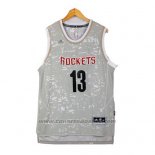 Maglia Luci Della Citta Houston Rockets James Harden #13 Grigio