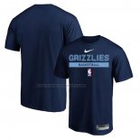 Maglia Manica Corta Memphis Grizzlies Practice Performance 2022-23 Blu2