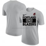 Maglia Manica Corta Portland Trail Blazers Grigio