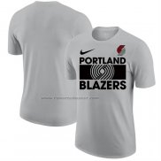 Maglia Manica Corta Portland Trail Blazers Grigio