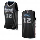 Maglia Memphis Grizzlies Ja Morant #12 Citta 2022-23 Nero