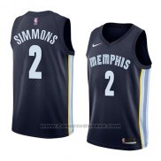 Maglia Memphis Grizzlies Kobi Simmons #2 Icon 2018 Blu