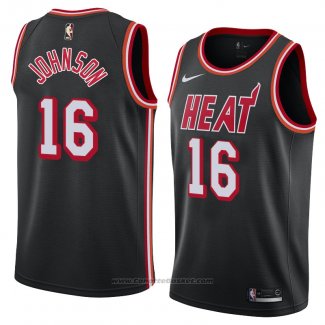 Maglia Miami Heat James Johnson #16 Classic 2018 Nero