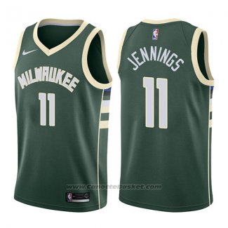 Maglia Milwaukee Bucks Brandon Jennings #11 Icon 2017-18 Verde