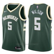 Maglia Milwaukee Bucks D.j. Wilson #5 Swingman Icon 2017-18 Verde