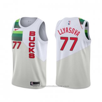 Maglia Milwaukee Bucks Ersan Llyasova #77 Earned Bianco