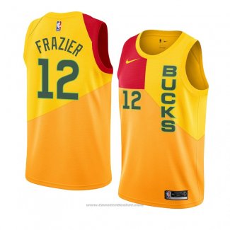 Maglia Milwaukee Bucks Tim Frazier #12 Citta 2018-19 Giallo